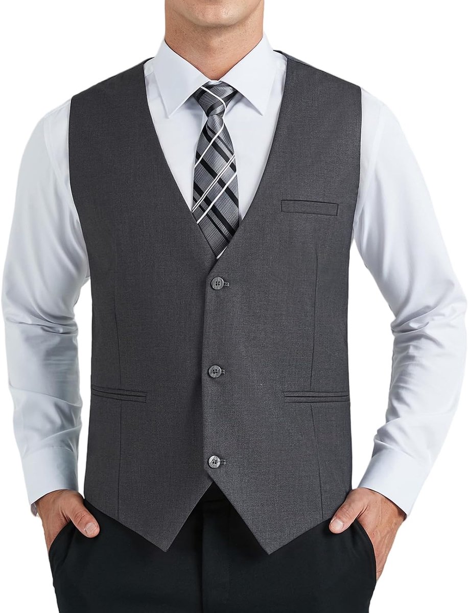 Herenvesten formele klassieke V-hals effen kleur vesten voor mannen bruiloft feest zakelijke katoenen pak vest met zakken XS-4XL