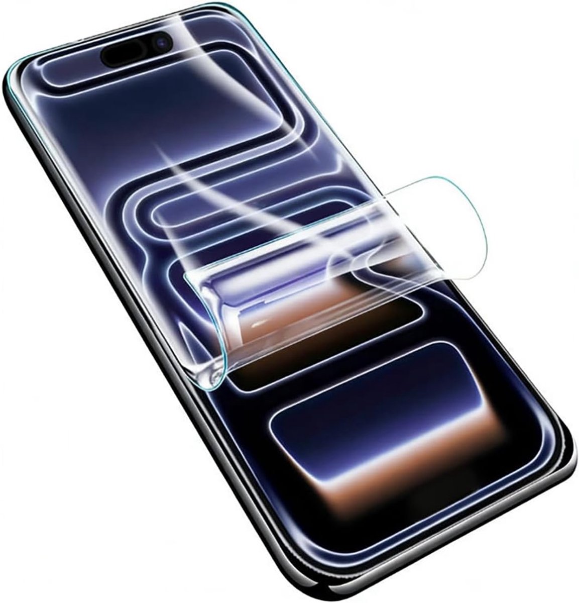 Displaybeschermfolie voor iPhone 17 Pro, hoge gevoeligheid, flexibele folie, ultra transparant, krasbestendig, zachte TPU-displaybescherming, 2 stuks