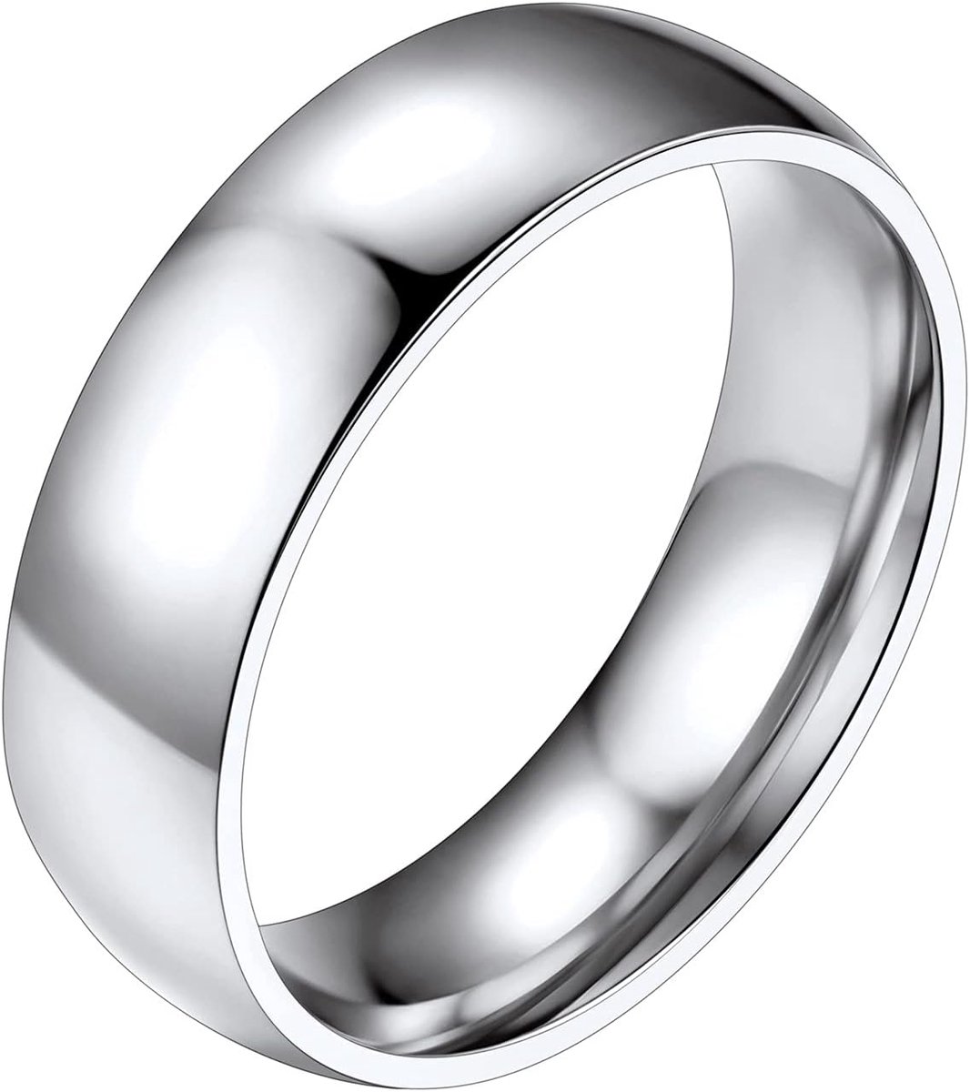 Ring in roestvrij staal/goud geplaatst voor mannen vrouwen, eenvoudige ring alliantie van 2mm/4mm/6mm/8mm - maat 47/49/52/54/57/59/62/64/67/69