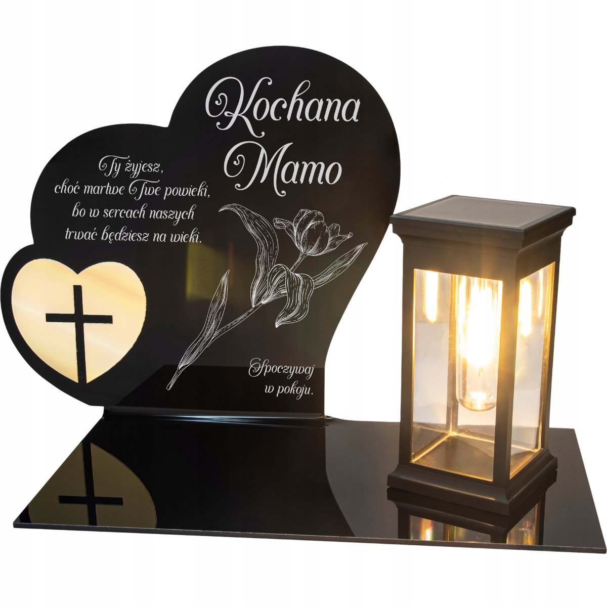 Merkloze Zonne-Lantaarn LED voor Graven - Eeuwige Vlam