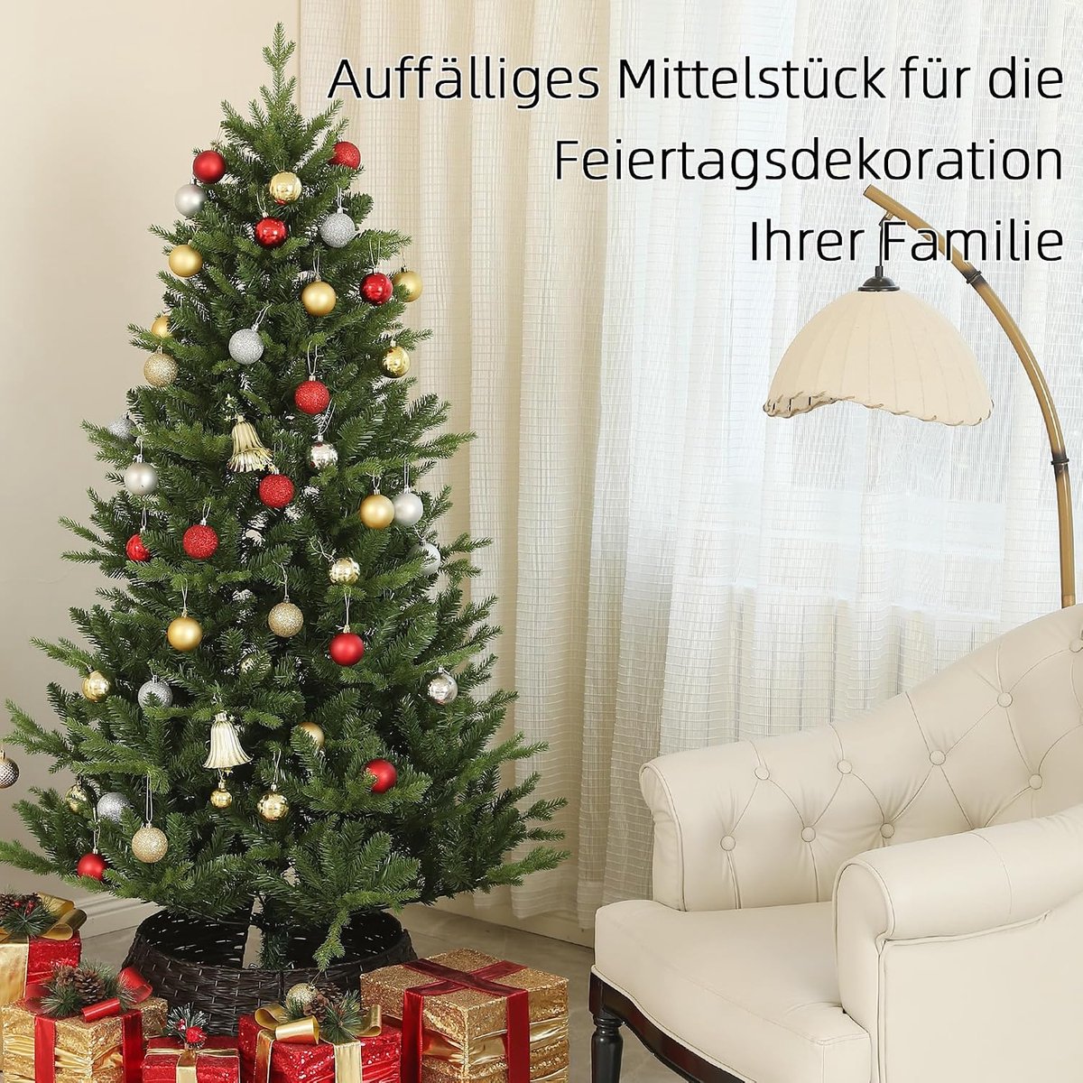 Kunstkerstboom - Decoratie boom - Kerstmis versieren - Snel op te bouwen - 180 cm - Groen – foto 3