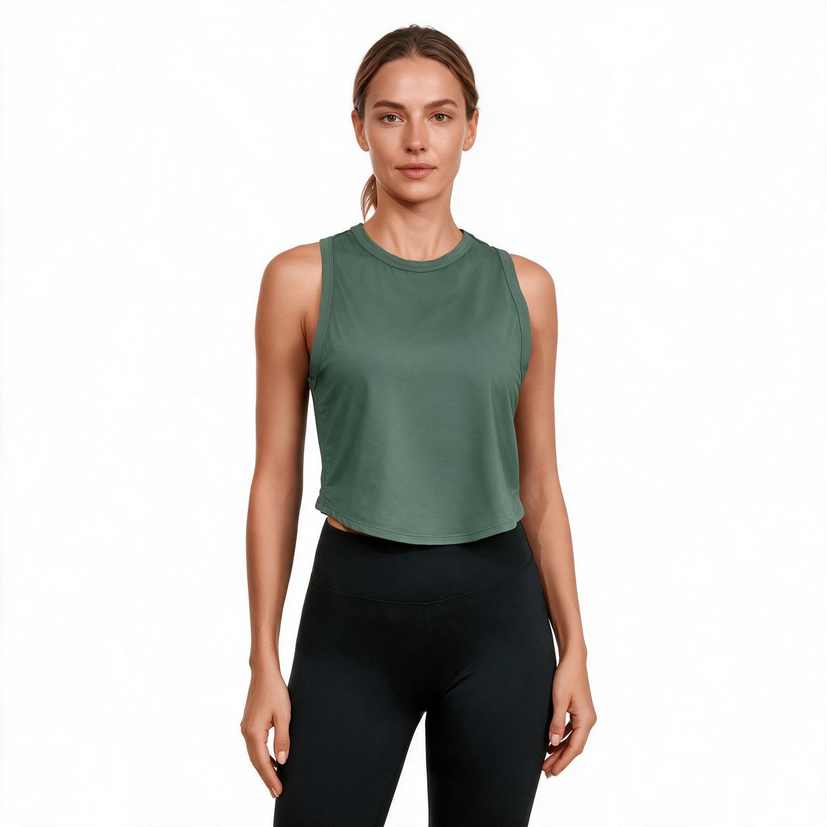 Imily Bela Dames Croptop Mouwloos met Ronde Hals