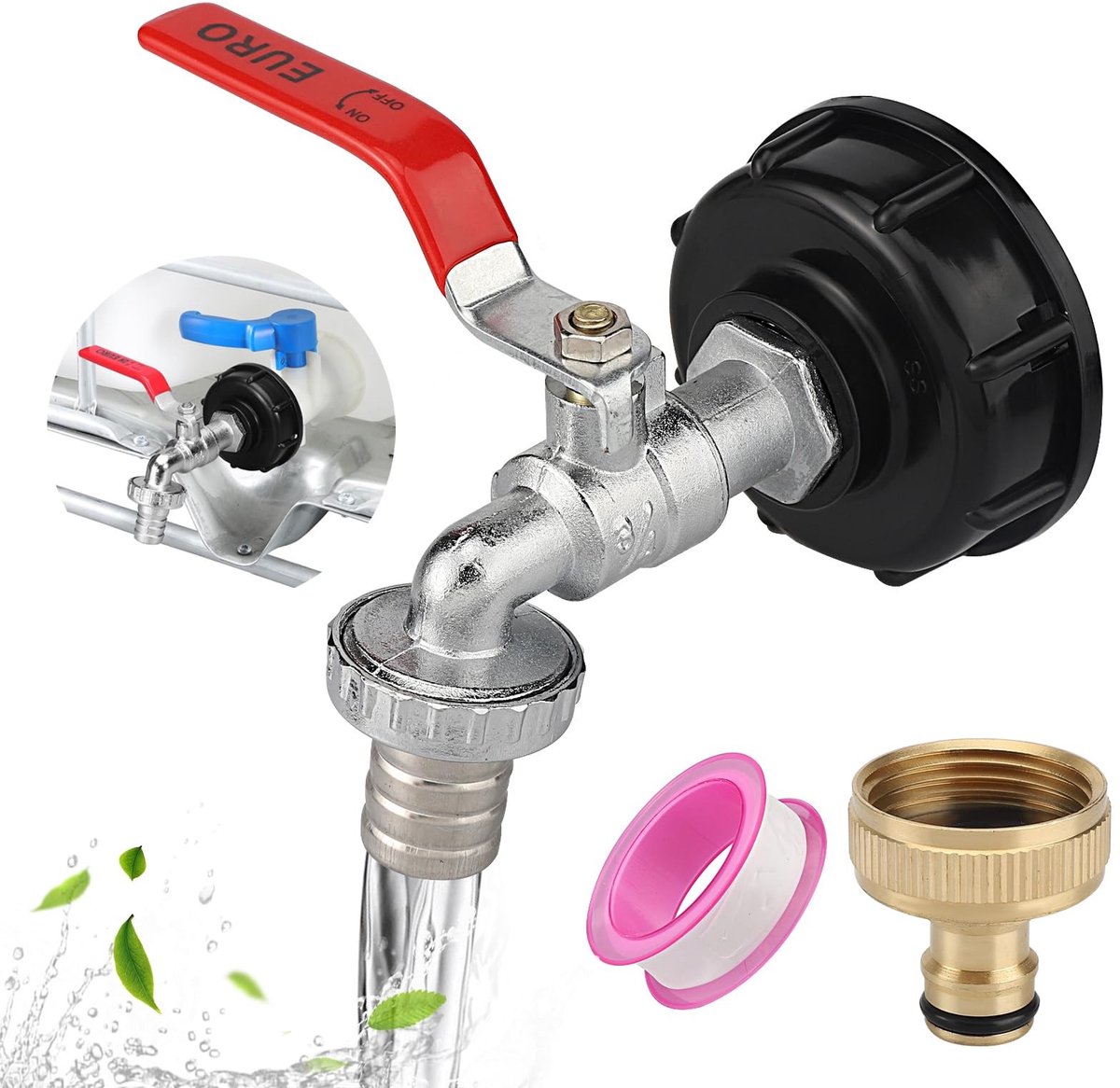 SolidKeus - IBC Tank Kraan 1000 L Adapter voor Regenwater Tank