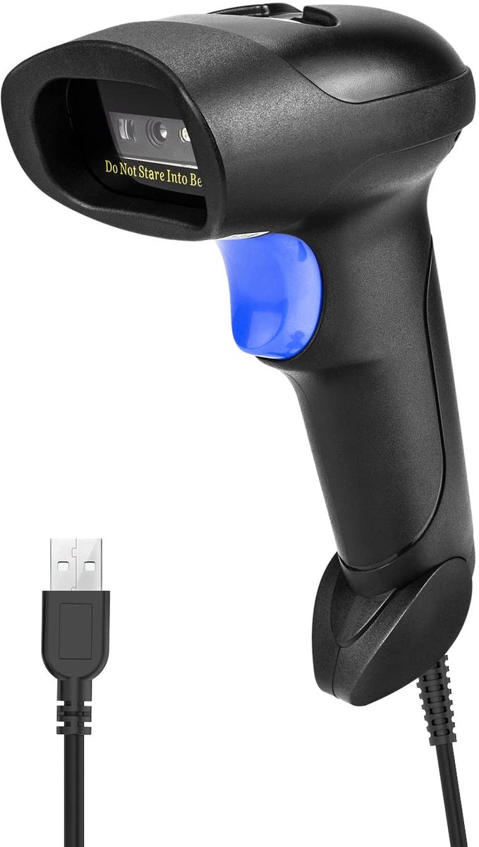 Elzusha - USB Barcodescanner Bedraad Handheld CCD 1D - Voor Scherm en Papier