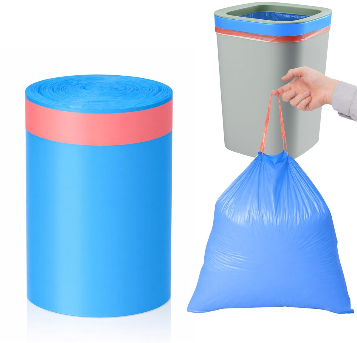 SolidKeus - Extra Sterke Vuilniszakken van 30 Liter met Touwsluiting, 100 Stuks