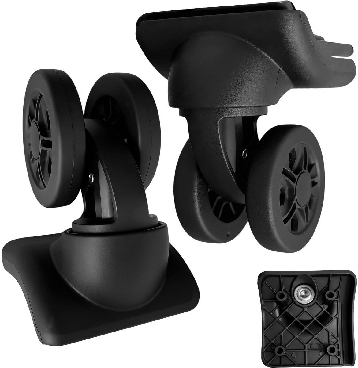 SolidKeus - Set van 4 Reservewielen voor Koffers met 360° Draaifunctie