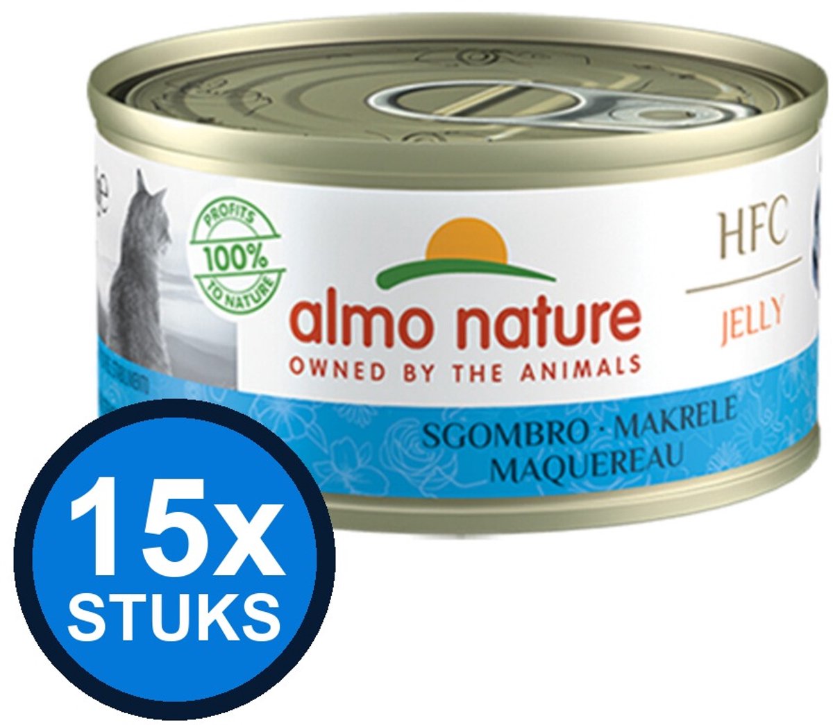15x Almo Nature HFC cat blik jelly makreel 70gr