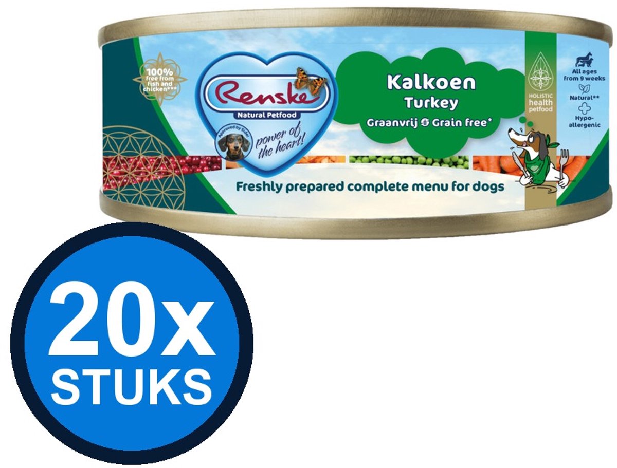 Renske Renske vers hond adult/senior graanvrij kalkoen 395gr