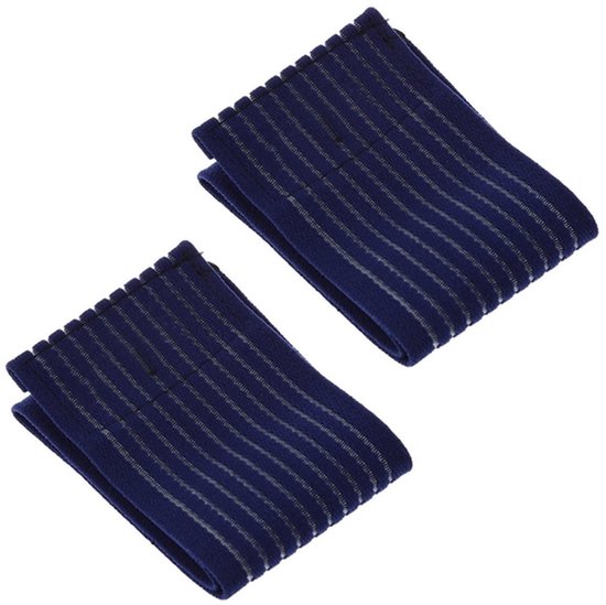 2 stuks polsbandages, elastische polssteun, carpaal tunnelsyndroom, polssteun, verstelbare compressiebanden, ademende elastische stof, blauw — afbeelding 5