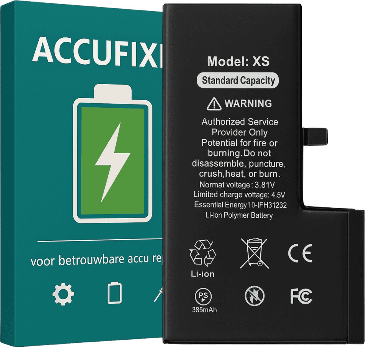 iPhone XS Batterij - voor Reparatie - A+ Kwaliteit - met Batterijsticker