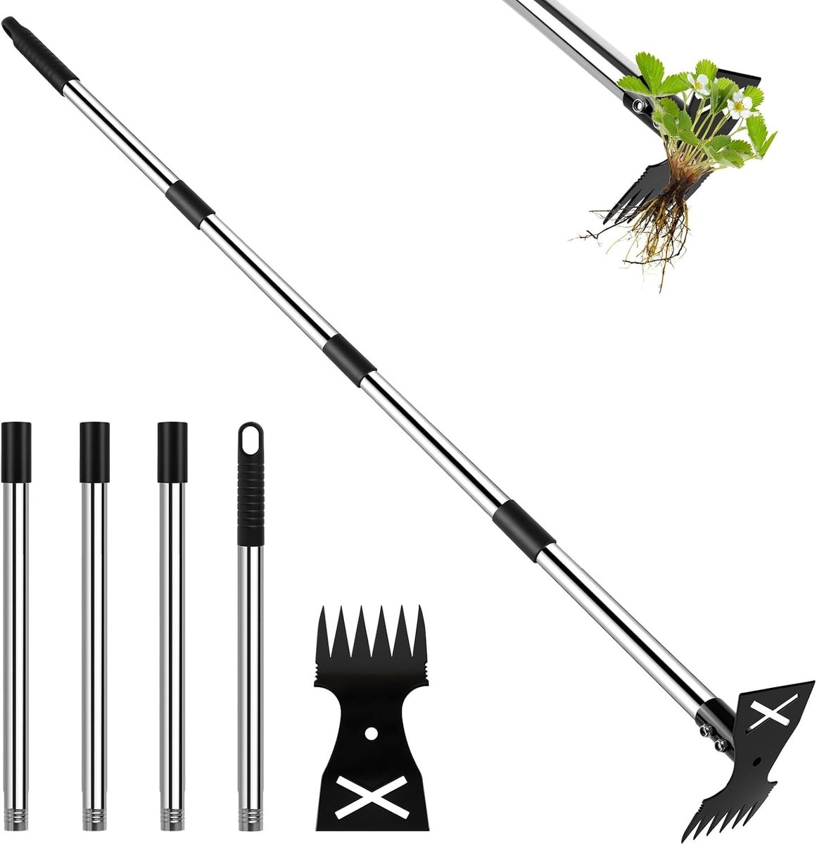 Onkruidverwijderaar - 150 cm - Handmatige Onkruidtrekker met Lange Steel - Robuust Tuingereedschap voor Tuin en Terras