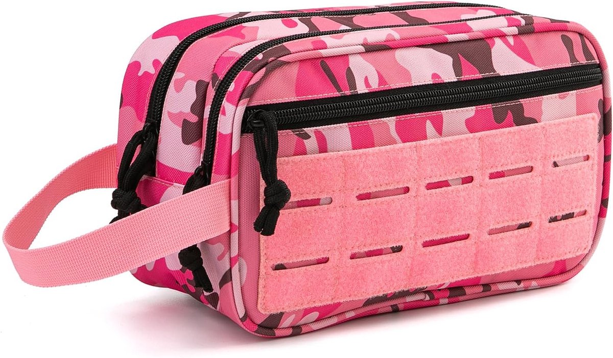 Tactische Toilettas voor Mannen/voor - Militaire Hygienetas met MOLLE-zakken, EDC Reisaccessoires & Draagbare Douchetas (Compact Dopp Kit/Scheergereedschap)