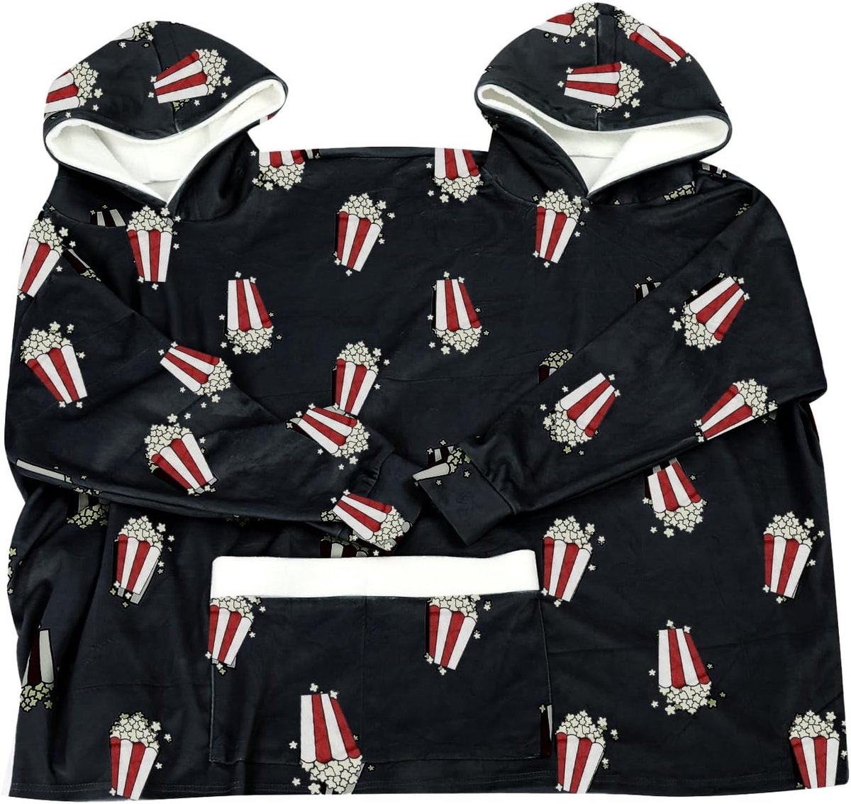 Hoodies bijpassende pyjama voor koppels oversized pyjama bijpassende onesies sweatshirts grappige twee persoon hoodie bijpassende paar geschenken voor hem en haar