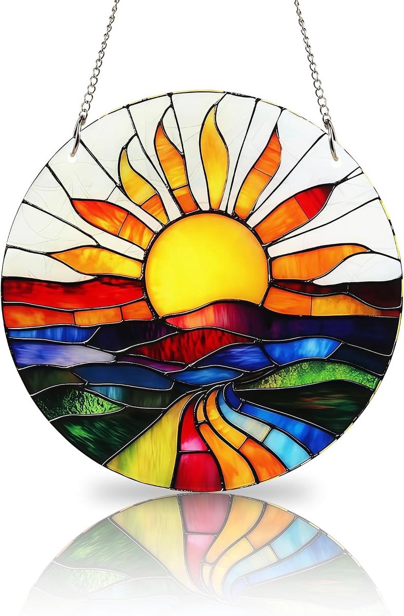 Grote 20x20cm Zonnevanger met Fureffect, Bohemian Stijl Solar Lamp voor Tuin, Balkon en Woonkamer Decoratie met Ketting en Haken
