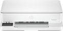 HP DeskJet Plus 4122e printer in het wit met een compact ontwerp en een eenvoudig bedieningspaneel.