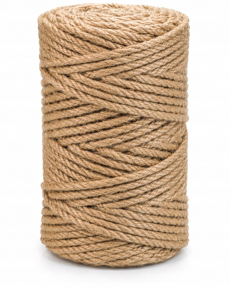 Jutekouw 6mm 100m - Natuurlijk, Sterk en Decoratief