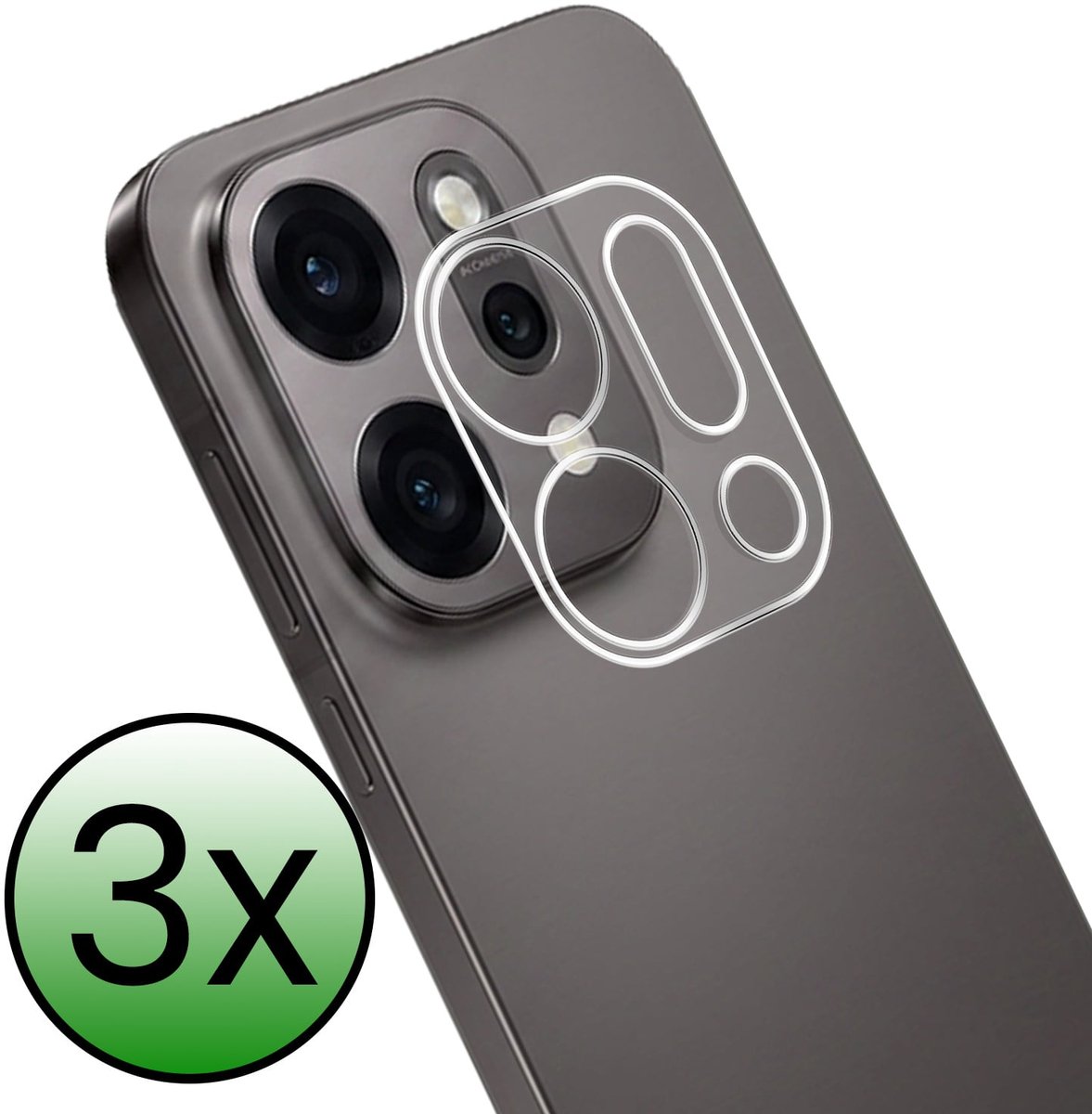 Camera Lens Protector - 3 Stuks Geschikt voor Oppo Reno 14 - Camera Screenprotector Beschermglas - Gehard Glas - Tempered Glass - Screen Protector