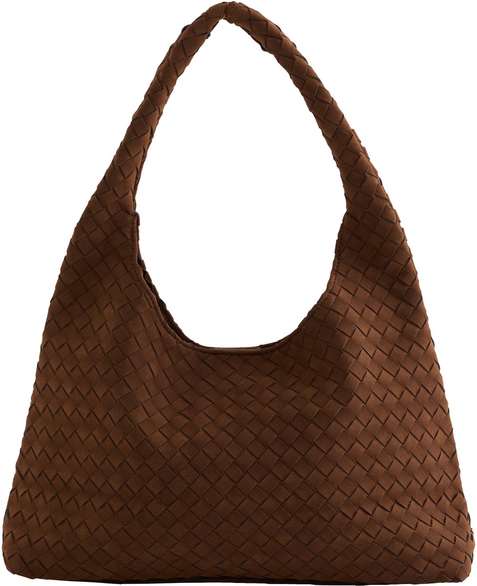 WE Fashion Dames gevlochten schoudertas