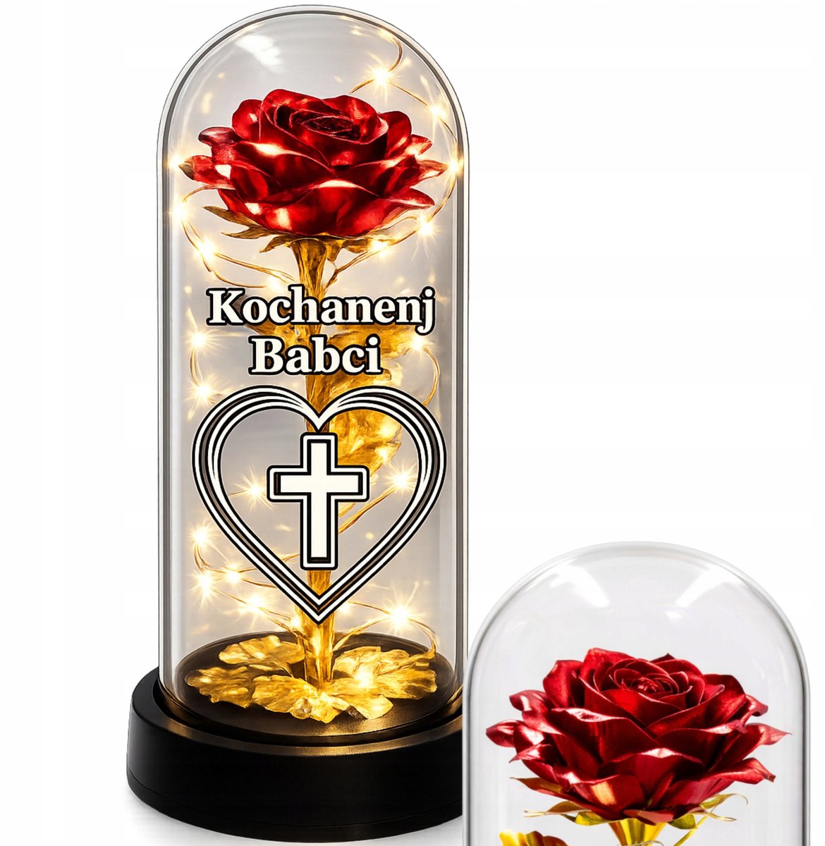 Gouden LED Roos Graflicht voor Oma - Symbool van Eeuwige Liefde en Herinnering