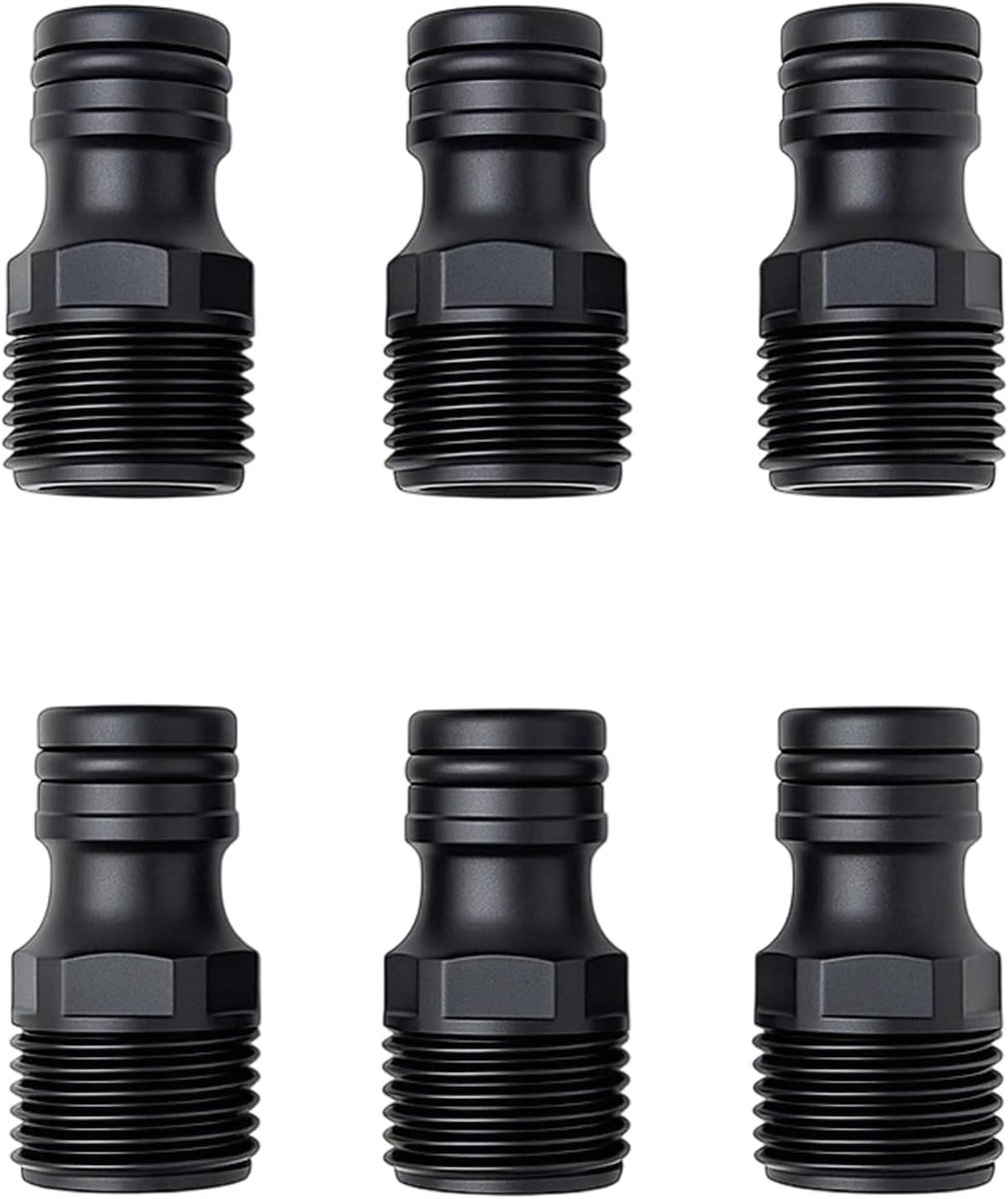 Slangverbinders - tuinslang - 12 mm slangaansluiting met binnendraad voor tuinslang - sanitair en verwarmingsinstallatie - slangconnector voor pvc - gasslangen - waterleidingen - 6 stuks