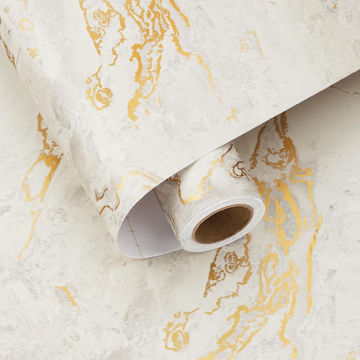 Behang, beige, goud, keukenfolie, zelfklevend, marmerfolie, werkblad, keuken, wandbehang, beige, goudfolie voor keukenkasten, plakfolie, meubels, 40 cm x 200 cm