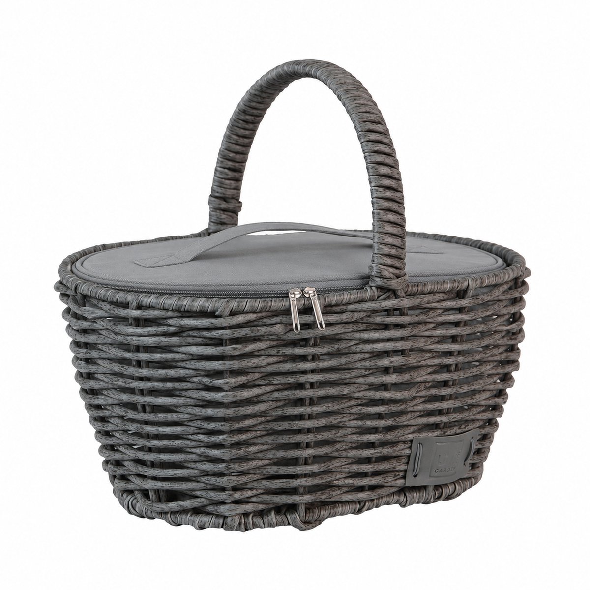 UNUS® Kinder Boodschappenmand met Koeltas Rotanlook Grijs of Bruin 28x19x23 cm