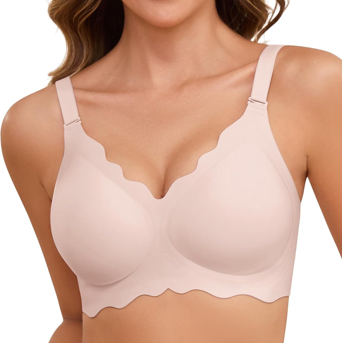 Beha zonder beugel voor dames, naadloos, comfortabel, push-up-beha, gevoerd, verstelbare bandjes, comfort, afneembare bandjes