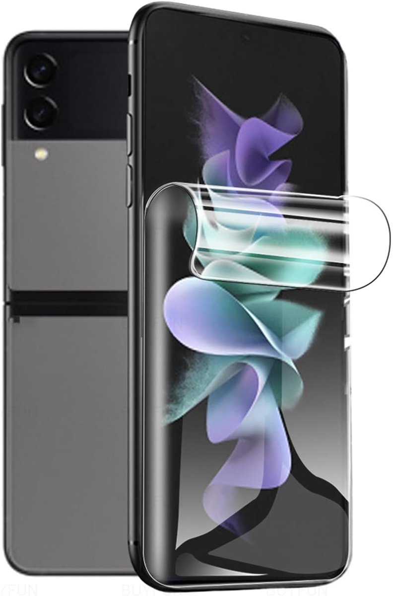 Displaybeschermfolie voor Samsung Galaxy Z Flip 4 / Z Flip4 (6,7 inch), [niet glas] hydrogel film helder HD zachte TPU beschermfolie [zeer gevoelig]