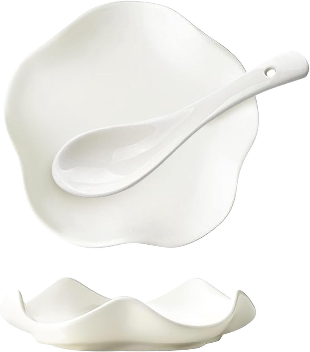 2 stuks keramische lepelhouders voor keuken, porselein, staande lepelhouder, kooklepelhouder voor kookplaat en aanrecht, lepelhouder voor kooklepelhouder (13,5 cm)