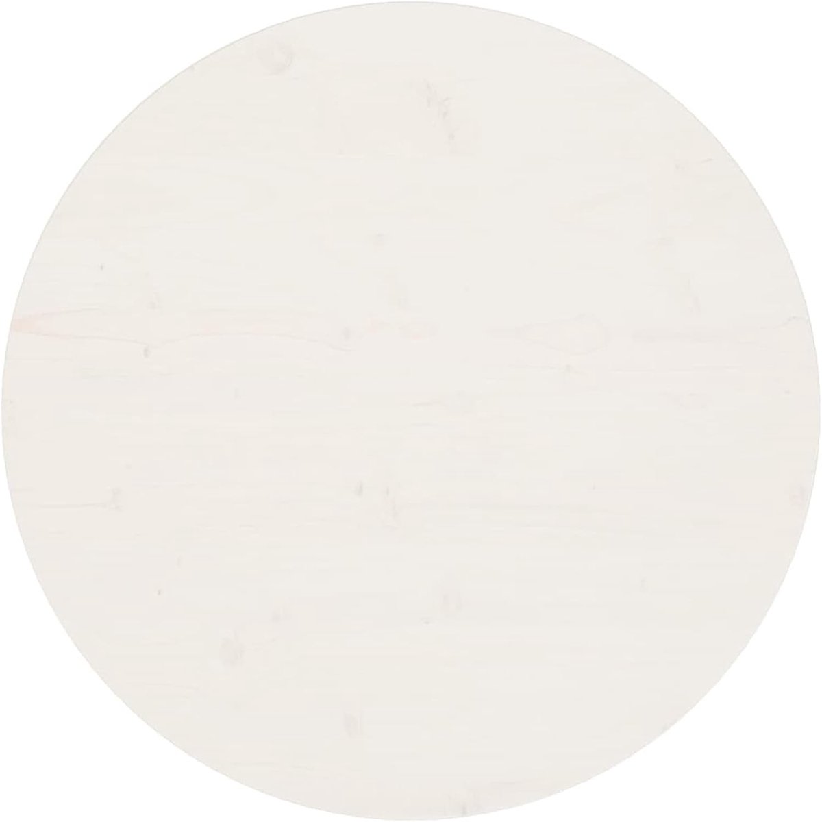 Tafelblad vervangend tafelblad houten plaat vervangend tafelblad reserveonderdeel voor eettafel salontafel tuintafel ronde tafel wit Ø70x2,5 cm massief grenen