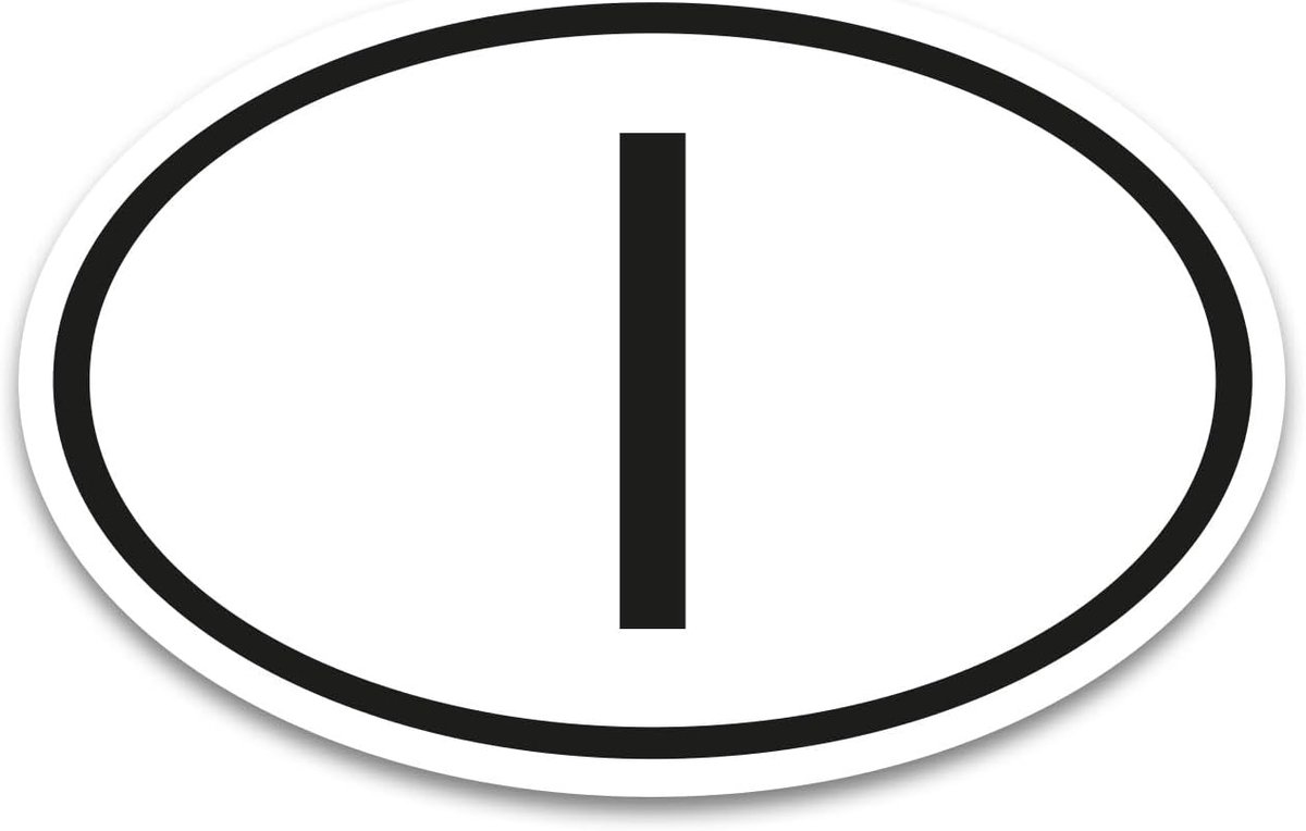 ISecur I Landcode Sticker Italië DIN Standaard 17,5 x 11,5 cm - kfz784 | Landcode sticker Italië in DIN-standaardformaat 17,5 x 11,5 cm, duurzaam, ideaal voor auto's en aanhangwagens.