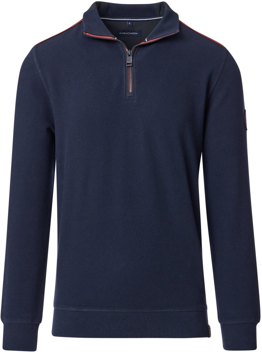 CASA MODA comfort fit sweat schipperstrui - donkerblauw