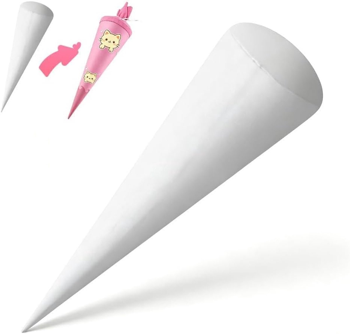 Comfortabel binnenkussen van suikerzak, 70 cm, vulling van karton voor jongens en meisjes, eerste schooldag
