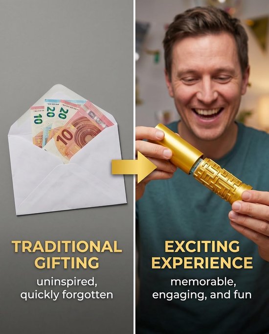 Für Geld,Mystery Box, Geschenkdoos Kleinigkeiten, Creatives Geldgeschenk Geburtstag, KnallerboxGeld, für Geldbiljetten & Munten, Geldgeschenk Geburtstag (Gel) — afbeelding 3