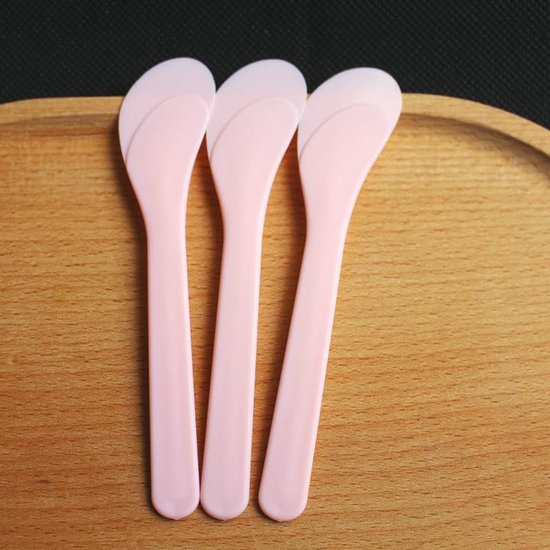 50 stuks reisspatel voor cosmetica, bulk wegwerpbare make-upspatels plastic schep, 13 x 3 cm, huidverzorging gezichtsmasker crème lepel stick tip voor cosmetisch mengen, bemonsteren, waxen, 9 — afbeelding 5