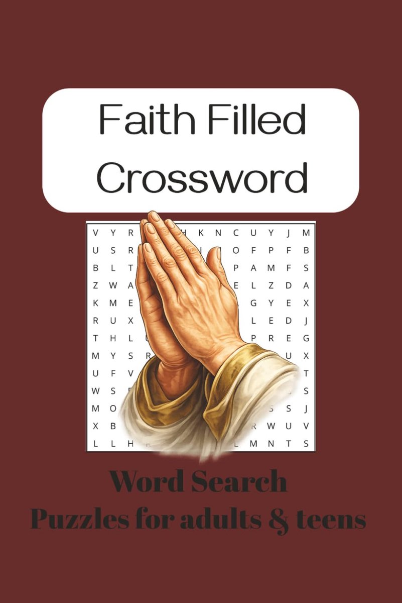 Filled Crossword Search Book: Inspirational Bible Crossword Puzzle Book for Adults and Teens ... 6x9 inches, 110 pages, 50+ puzzles