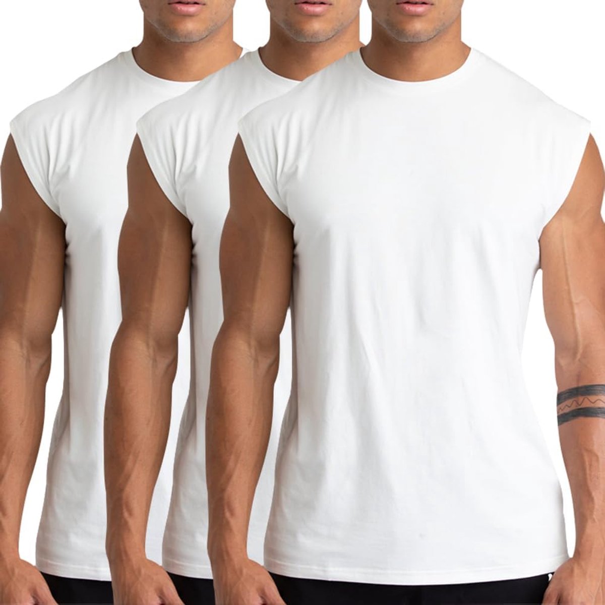 1, 3 of 5 stuks katoenen sportschooltanktops voor heren, mouwloze workoutshirts, atletische spiershirts, geschikt voor training en bodybuilding, sportieve stijl