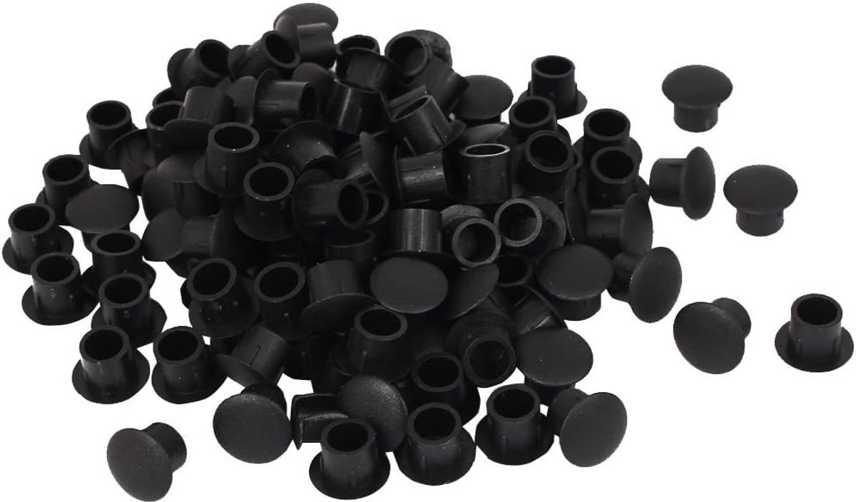 Plastic Push in Meubilair Schroef Cap Covers 8mm Diameter Gat 100 Stks Zwart