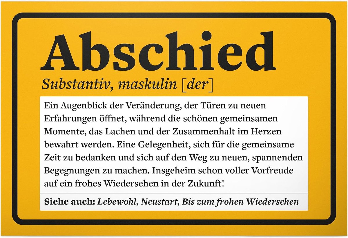 Afscheid - 30 x 20 cm bord - collega's cadeau-idee vrienden van baan wisselen cadeau afscheidsgeschenk baas - afscheidsfeest afscheidskaart feestdecoratie kaart afscheid kantoor