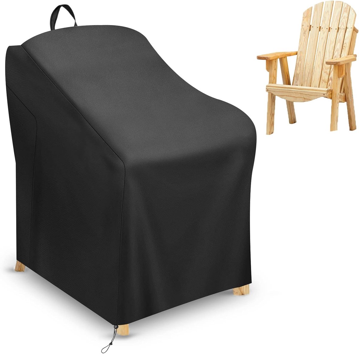 Beschermhoes voor Adirondack, tuinstoelhoes, beschermhoes voor Adirondack tuinstoel, 420D Oxford-weefsel, waterdichte en UV-bestendige hoes, tuinstoelhoes