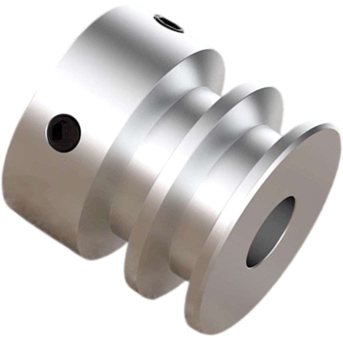Aluminiumlegering dubbele groef katrol 30mm OD 5 mm vaste boring V-vorm katrol voor motor as boormachine 6mm (1/4") PU ronde riem