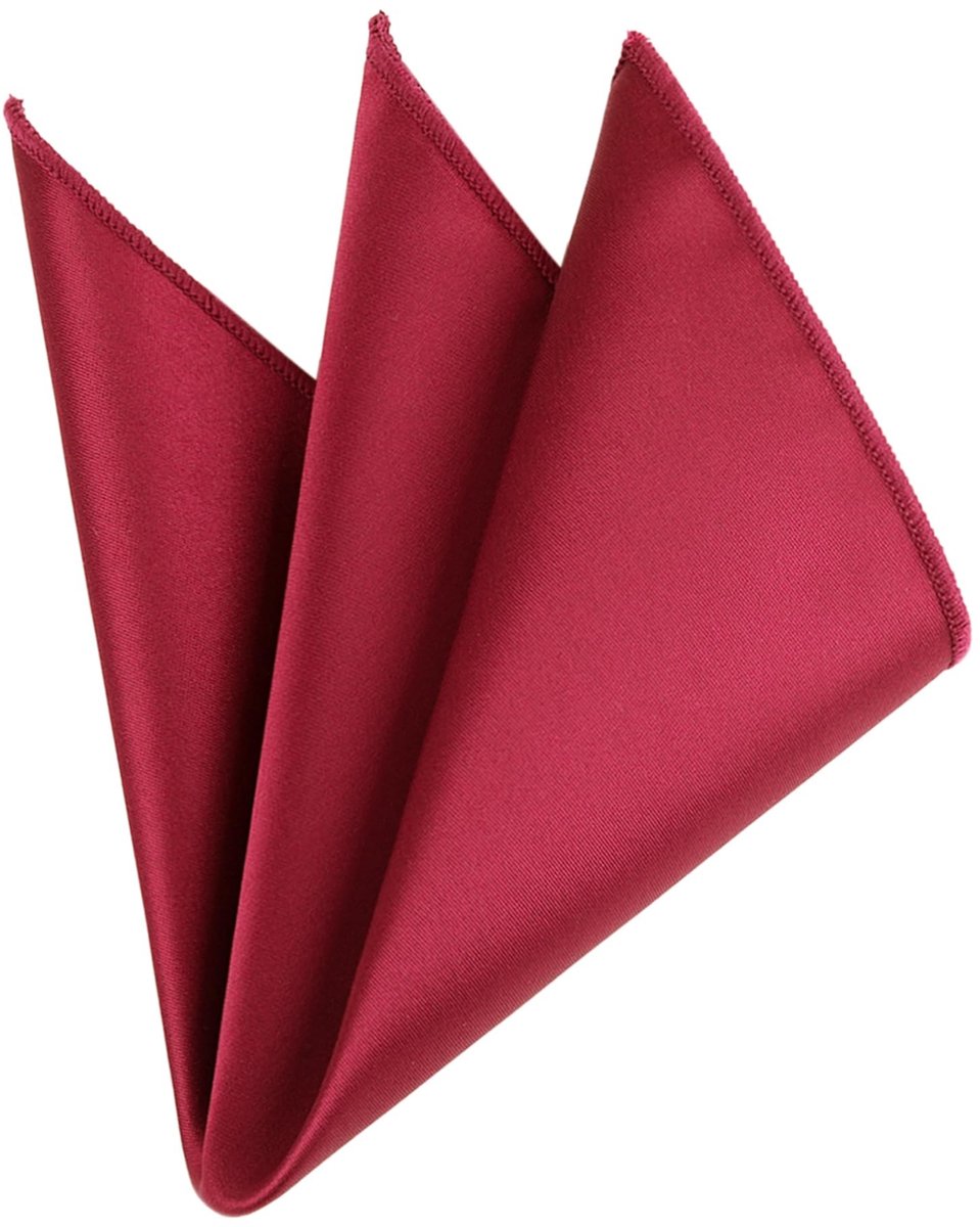 SolidKeus - Stijlvolle Zakdoek voor Mannen, Bordeaux, 23 x 23 cm