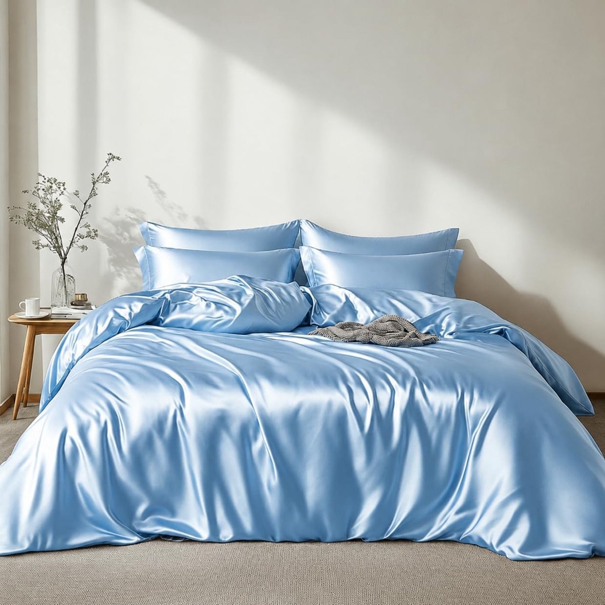 SolidKeus - Luxe Bedlinnen Set 135 x 200 cm in Blauw met Kussensloop