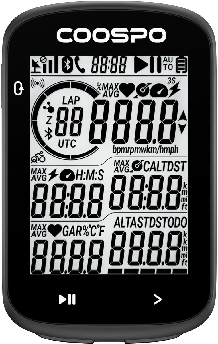 SolidKeus - Draadloze GPS Fietscomputer met 40 Uur Accuduur