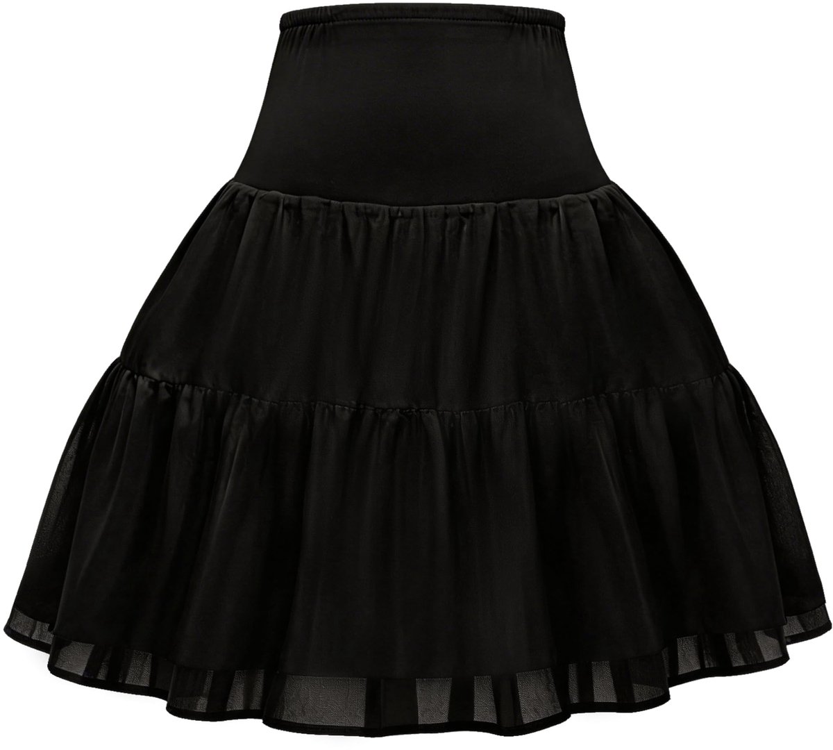 SolidKeus - A-lijn Tutu Rok met 2 Hoepels voor Bruiloft en Cosplay