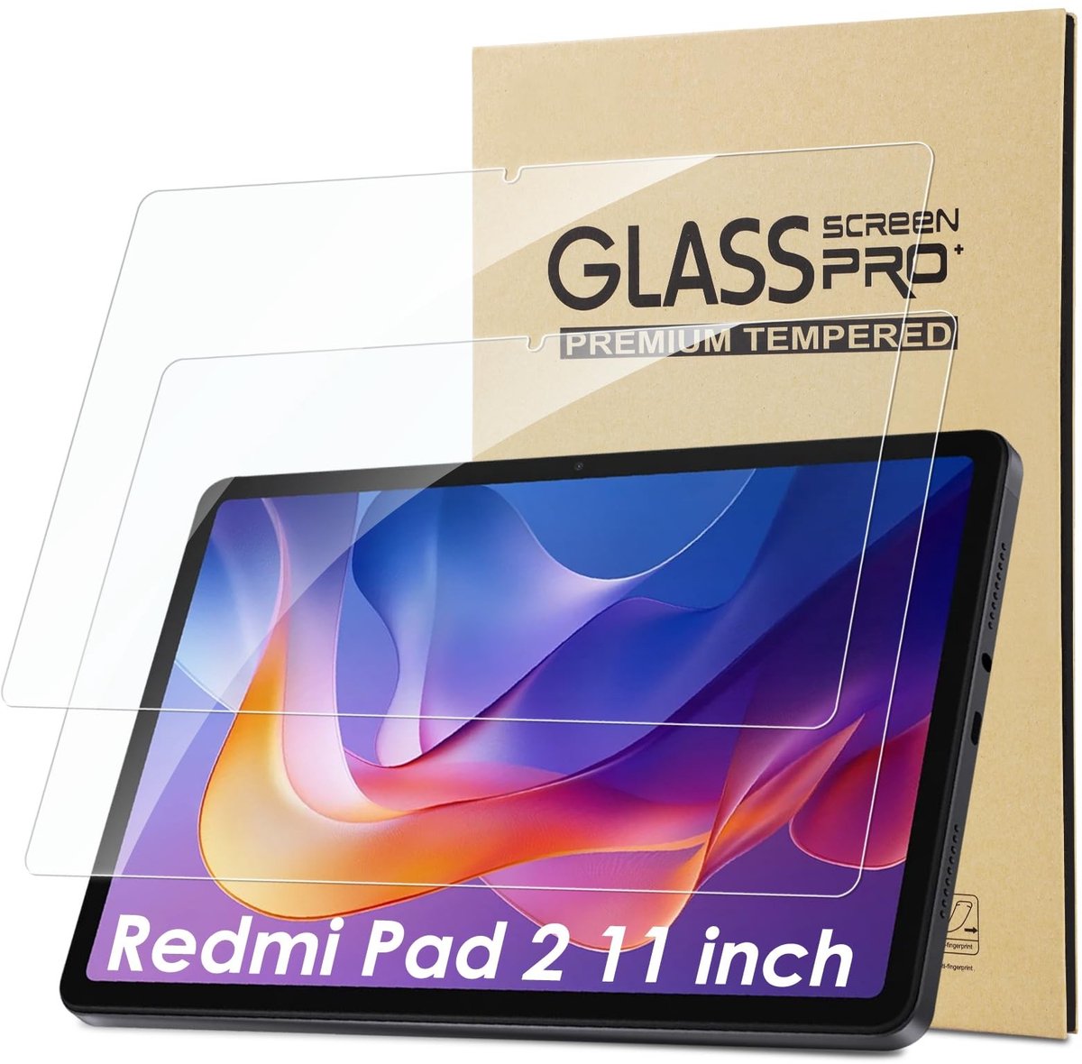 SolidKeus - 2-Pack Tempered Glass Screen Protectors voor Tablets