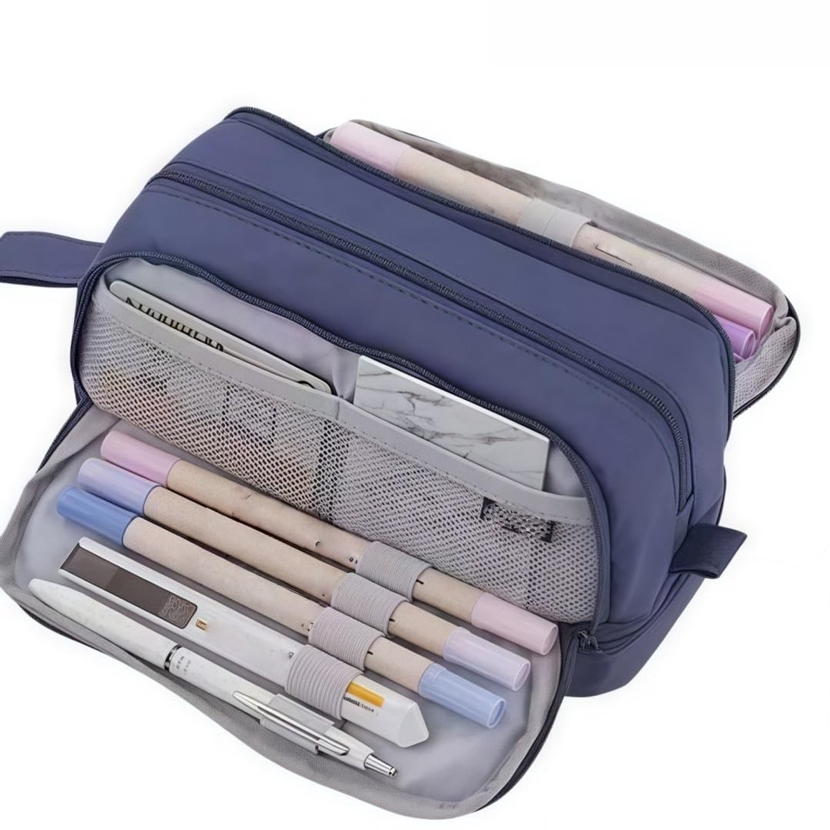 SolidKeus - Grote Pennenzak met 4 Compartimenten, Stationery Organizer