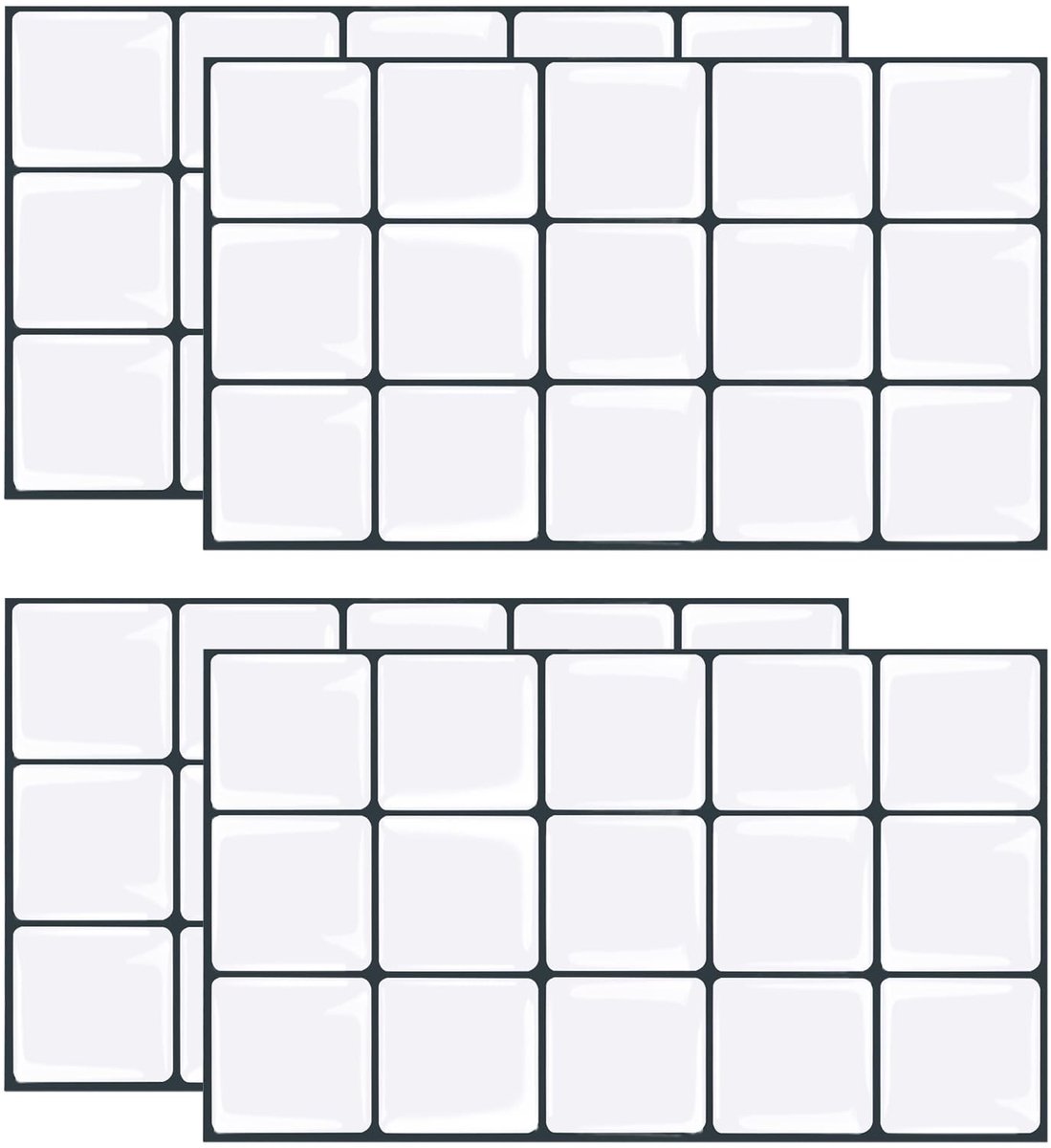 SolidKeus - Set van 4 Zelfklevende Tegelstickers voor Keuken en Badkamer