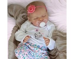 Sogiol® Babypoppen 48 cm Reborn Baby Pop - realistische pasgeboren baby | Zacht vinyl - wasbaar - De ledematen zijn beweegbaar - kindercadeau speelgoed