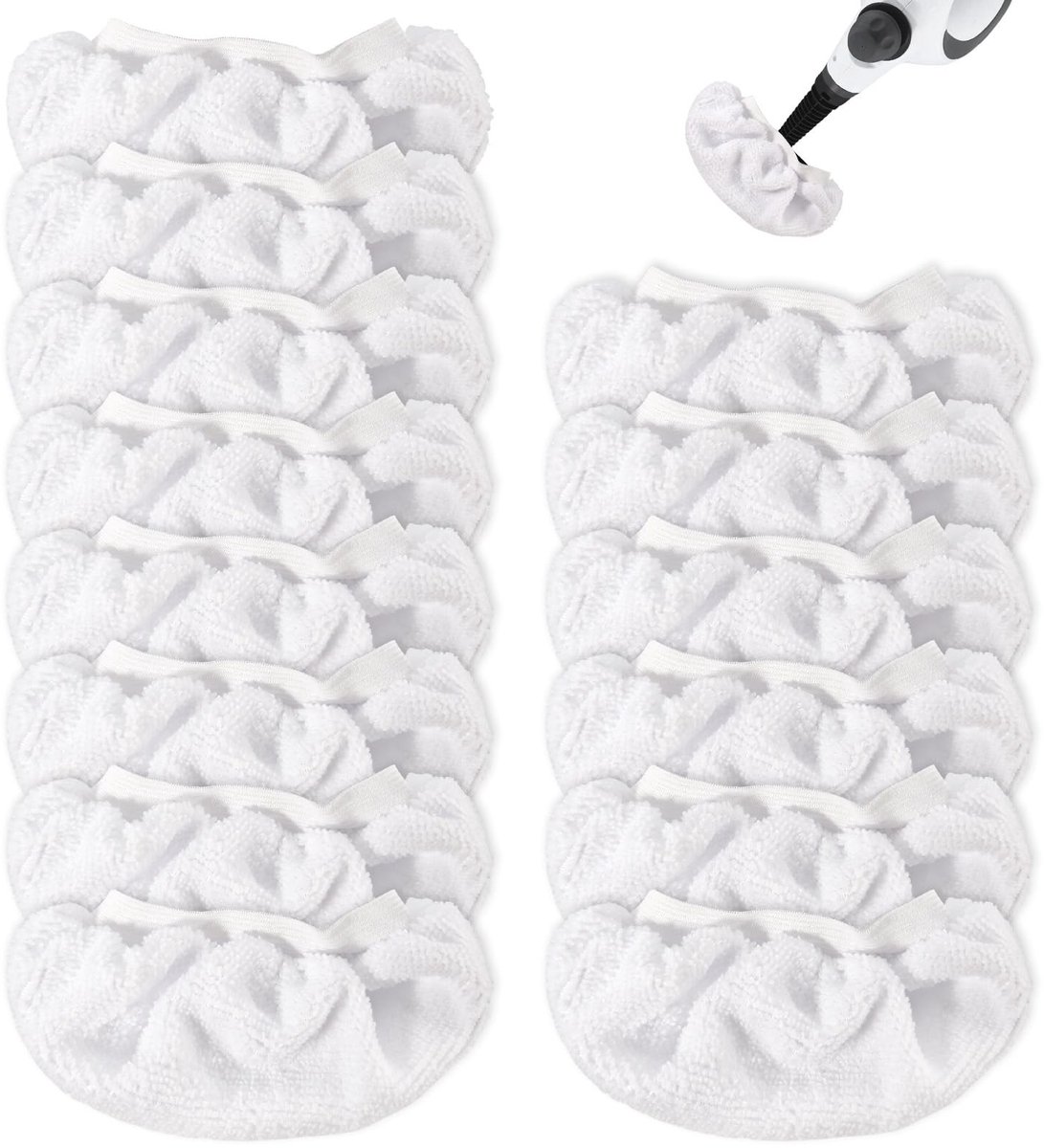 SolidKeus - 12 Stuks Universele Vervangbare Stoommop Pads, Wasbaar en Herbruikbaar